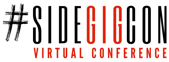 sidegigcon logo black and red